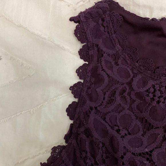 Plum, floral, formal dress - Picture 2 of 6